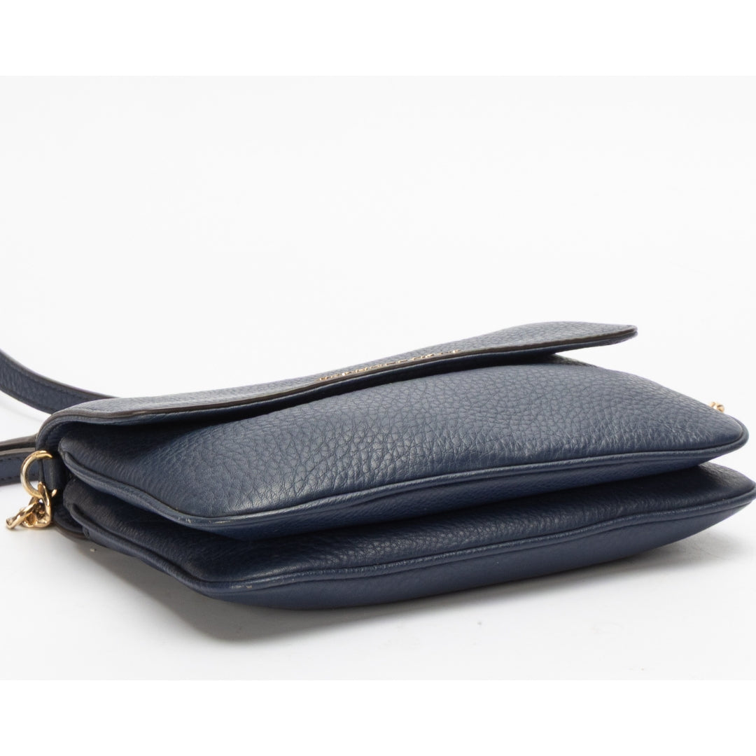 Michael Kors Blue Jet Set Flap Crossbody Bag