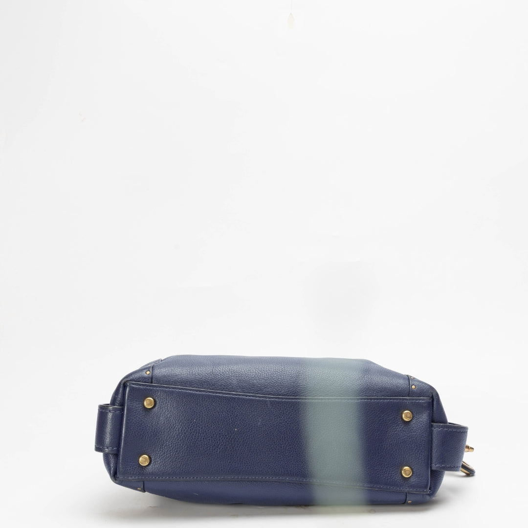 Coach Navy Edie Shoulder Bag 31 With Rivets