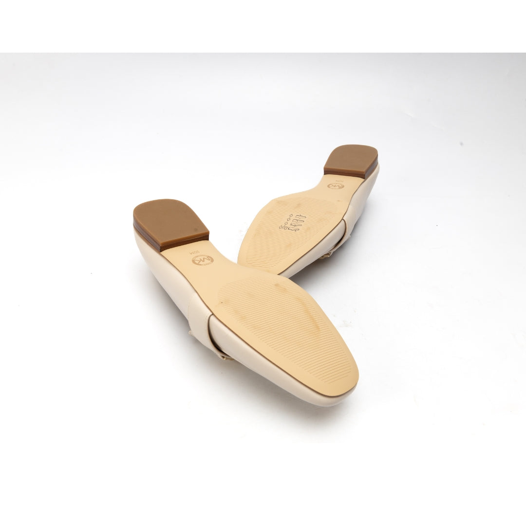 Michael Kors Tiffanie Leather and Empire Signature Logo Mule