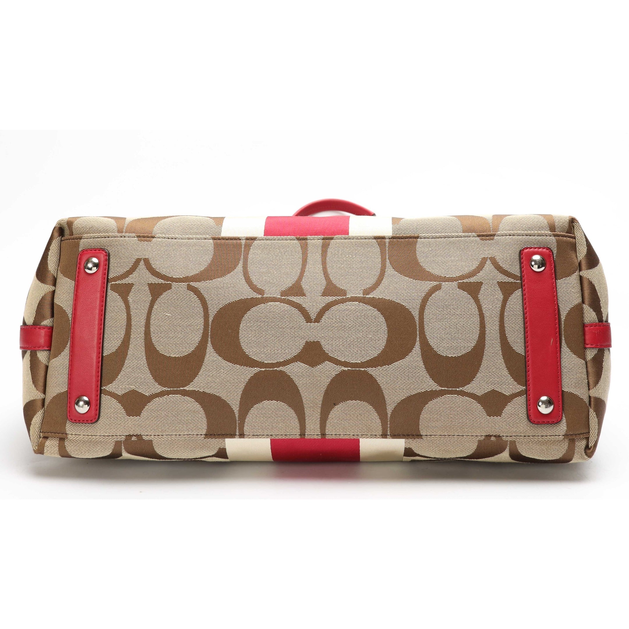 Coach Hamptons Signature Stripe Tote