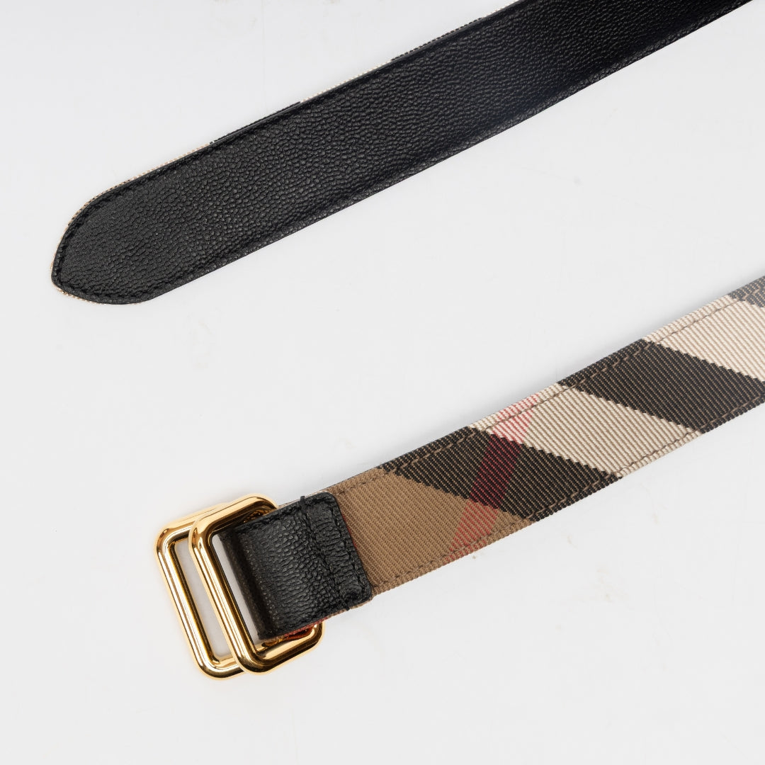 Burberry Check Reversible Belt