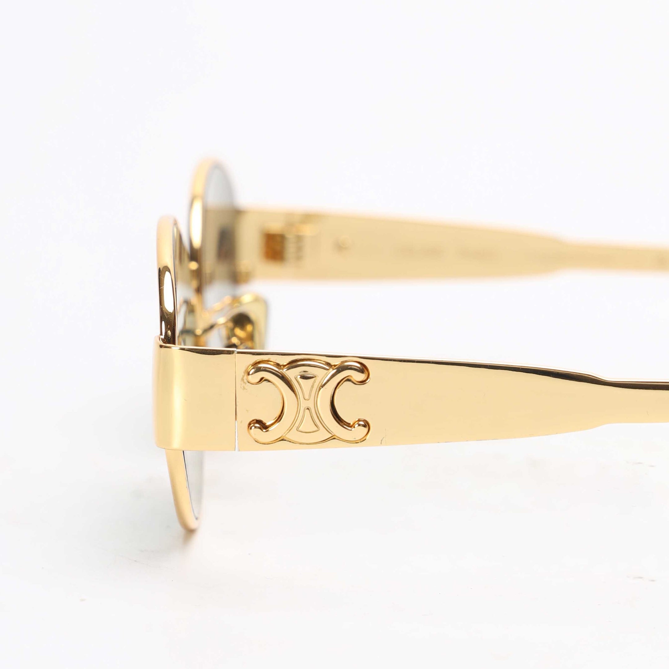 Celine Triomphe Metal Oval Sunglasses