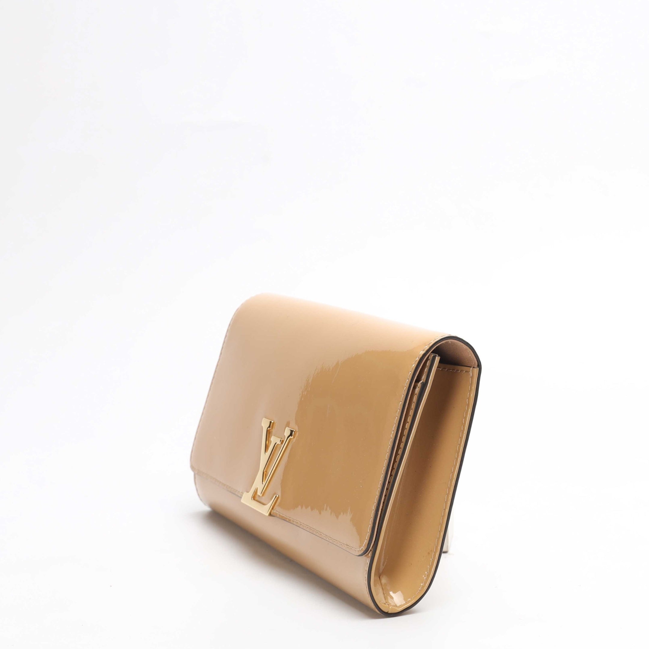 Louis Vuitton Beige Vernis Louise Clutch
