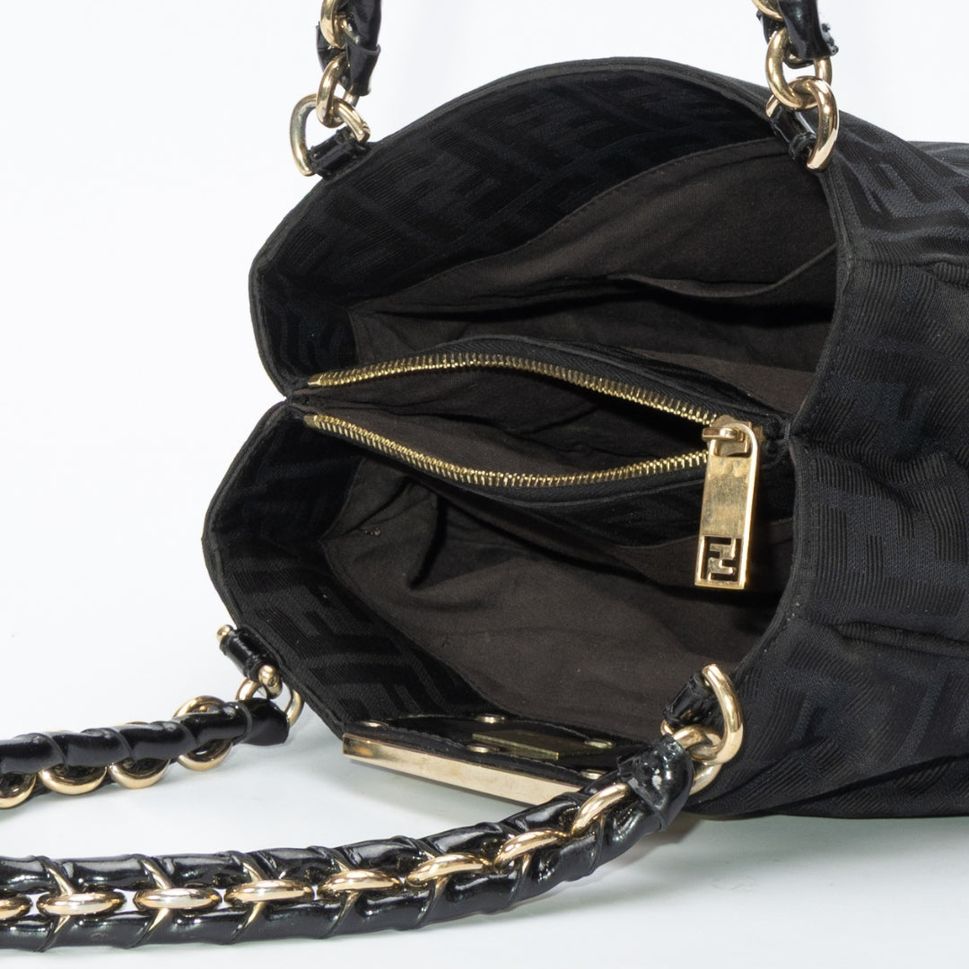Fendi Zucca Mia Chain Shoulder Bag
