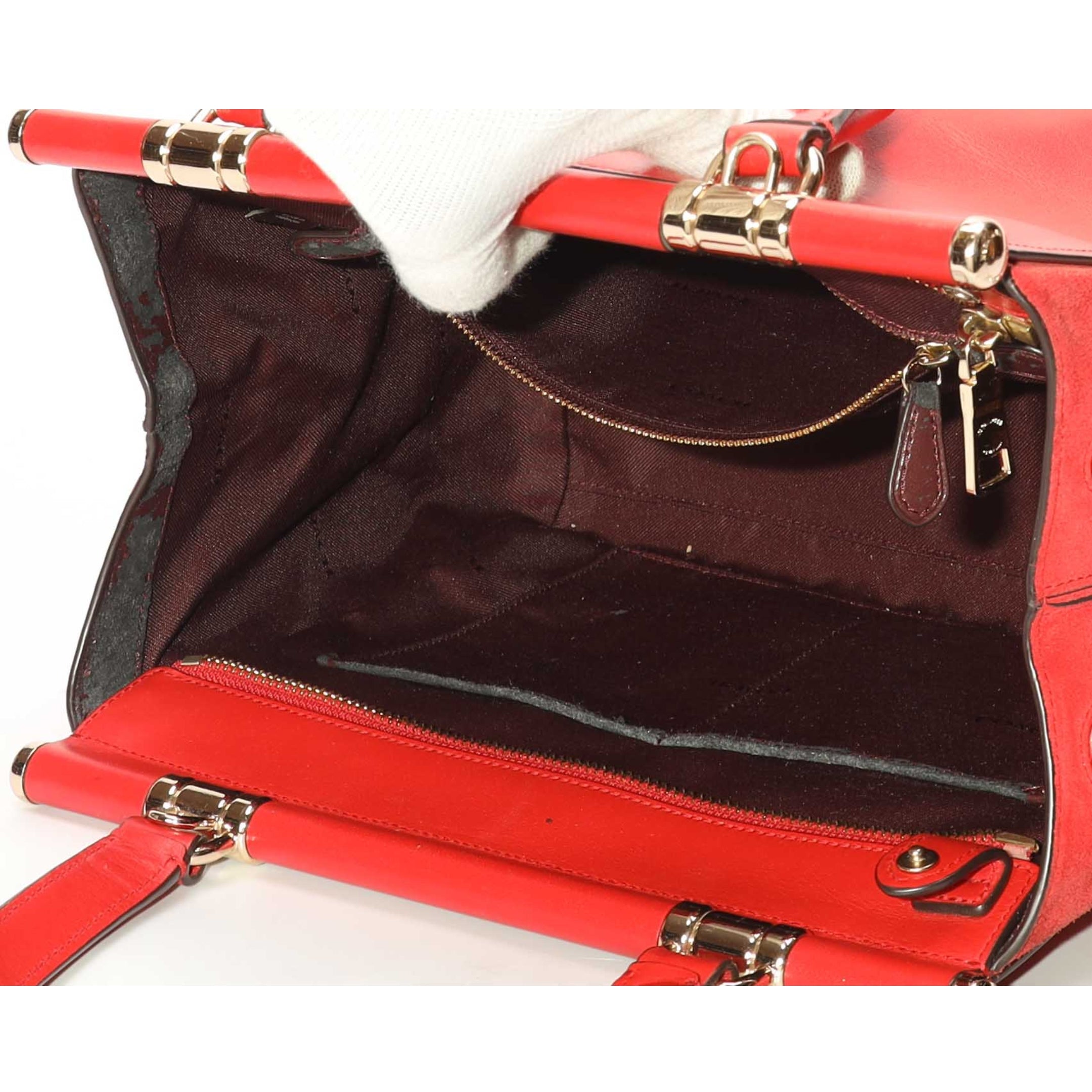 Coach Red Grace Convertible Satchel