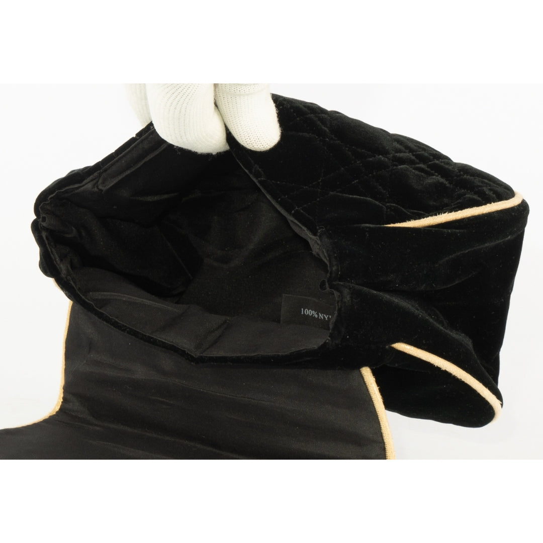 Dior Black Velvet Pouch