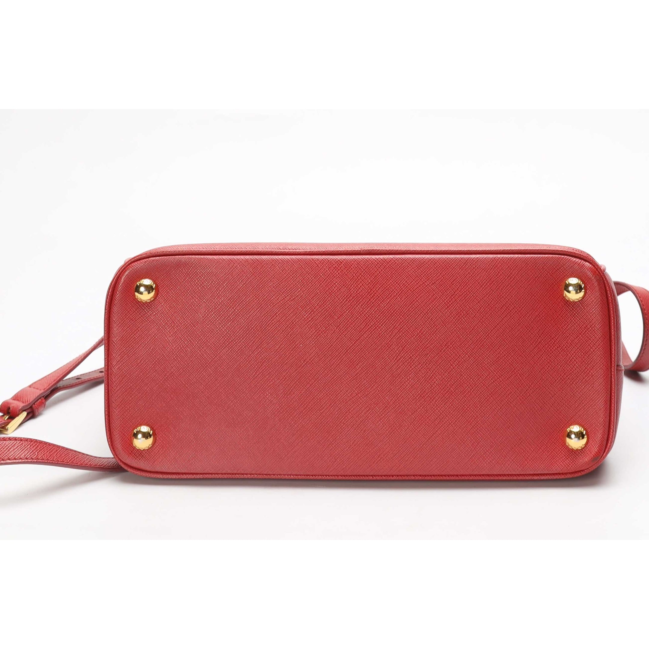 Prada Galleria Red Satchel Crosbody Bag