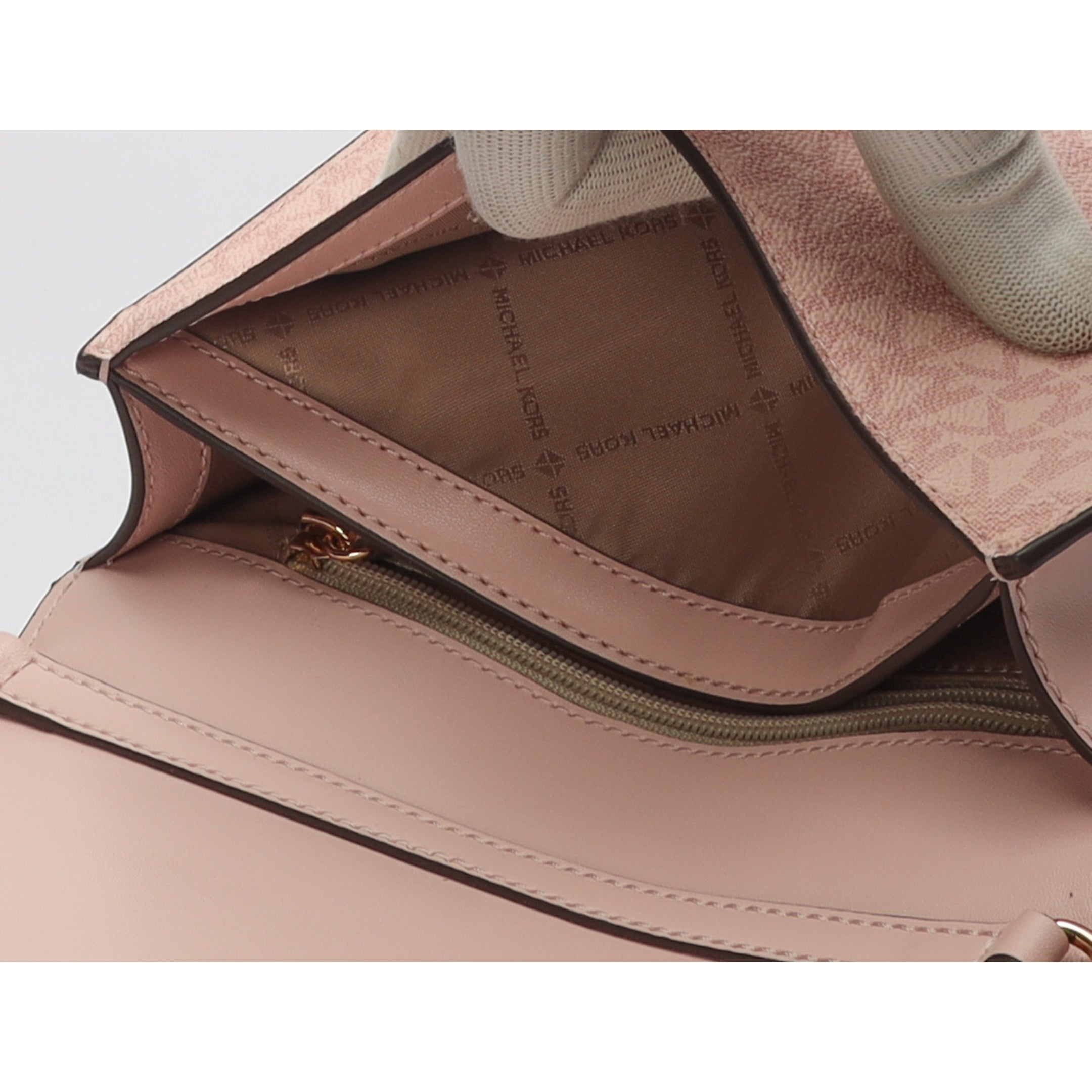 Michael Kors Jet Set Pink Logo Crossbody Bag