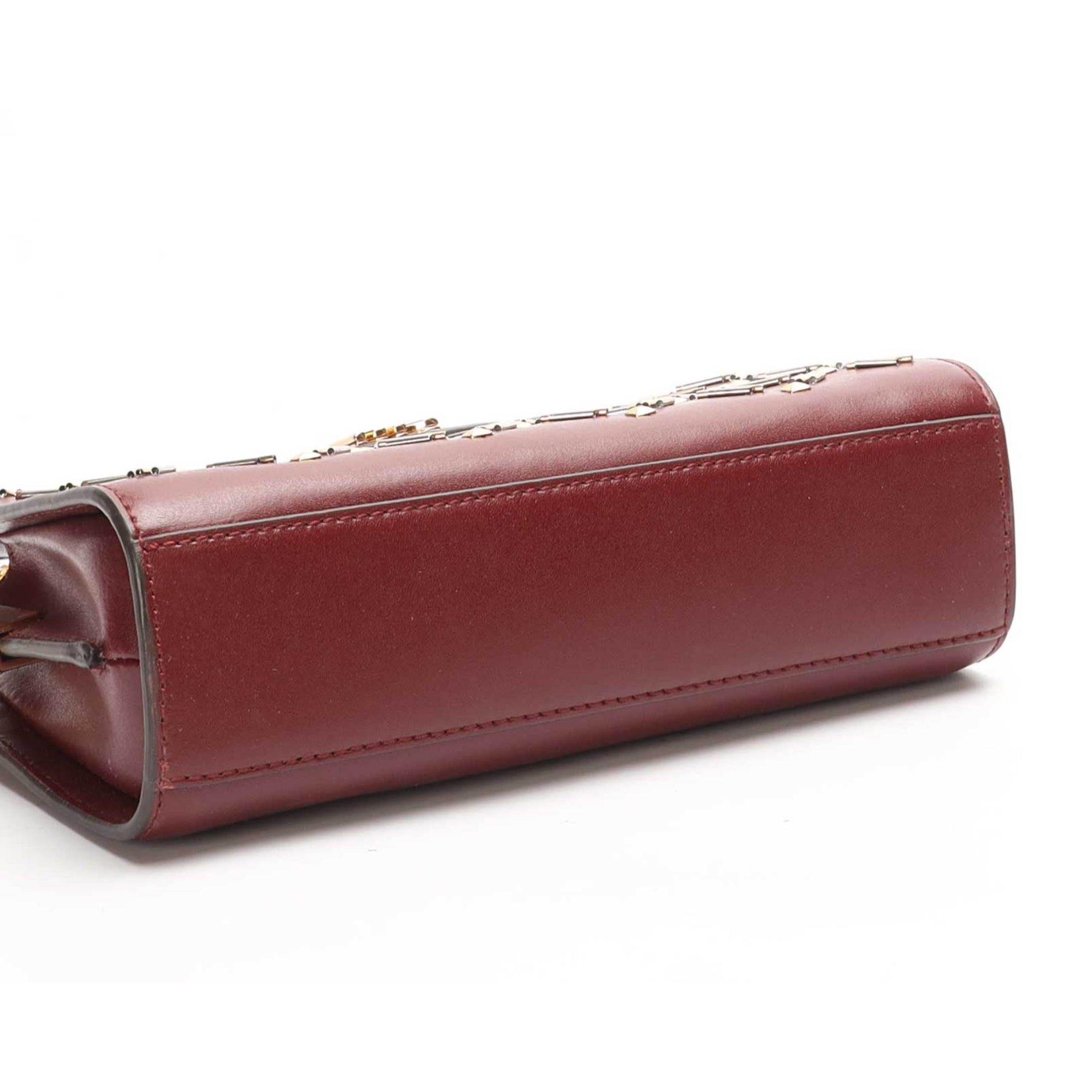 Michael Kors Maroon Floral Chain Sling Bag