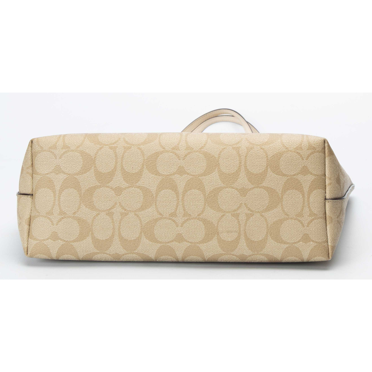 Coach Zip Top Beige Tote