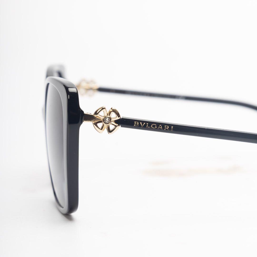 Bvlgari Black Acetate Square Sunglasses