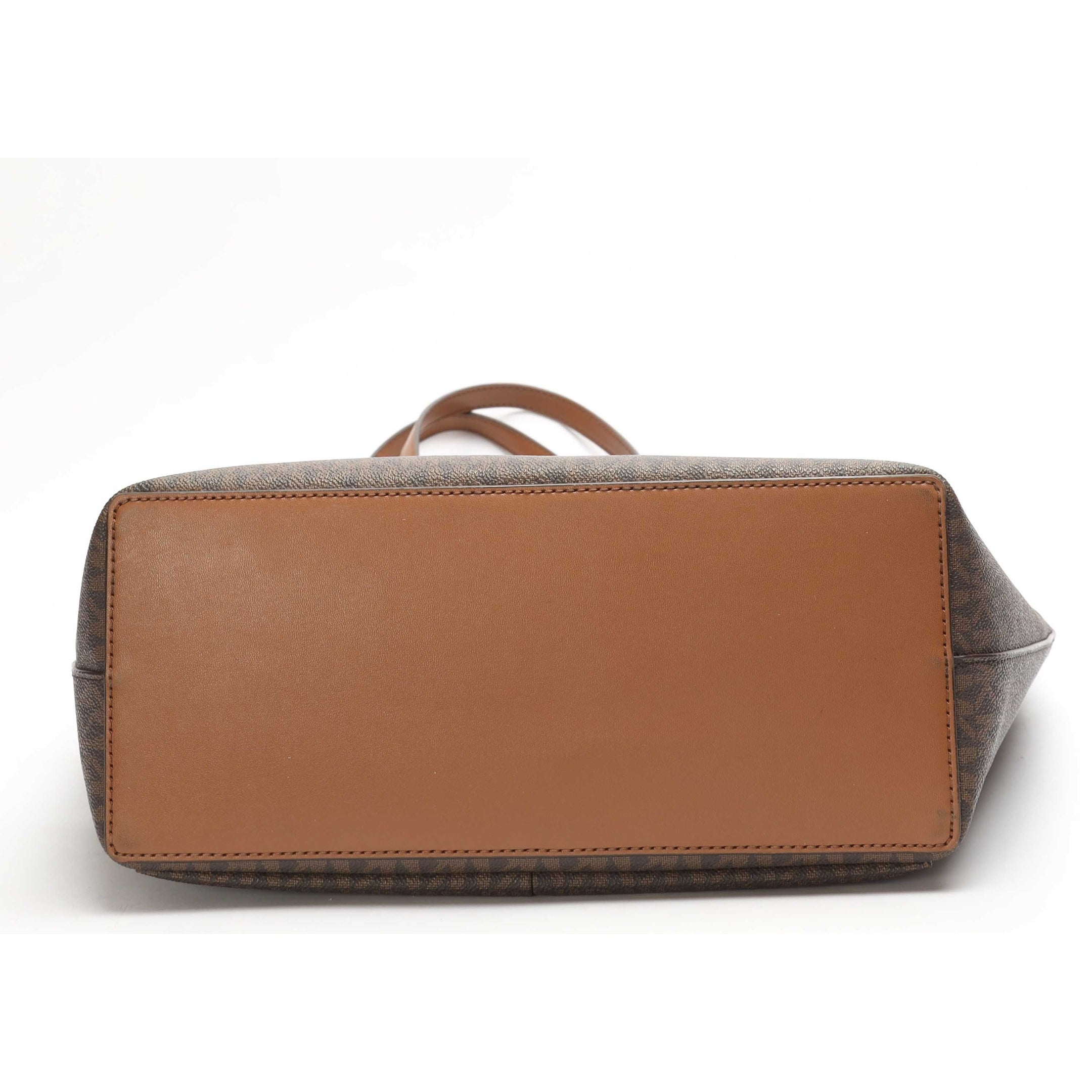 Michael Kors Jet Set Brown Medium Logo Pocket Tote