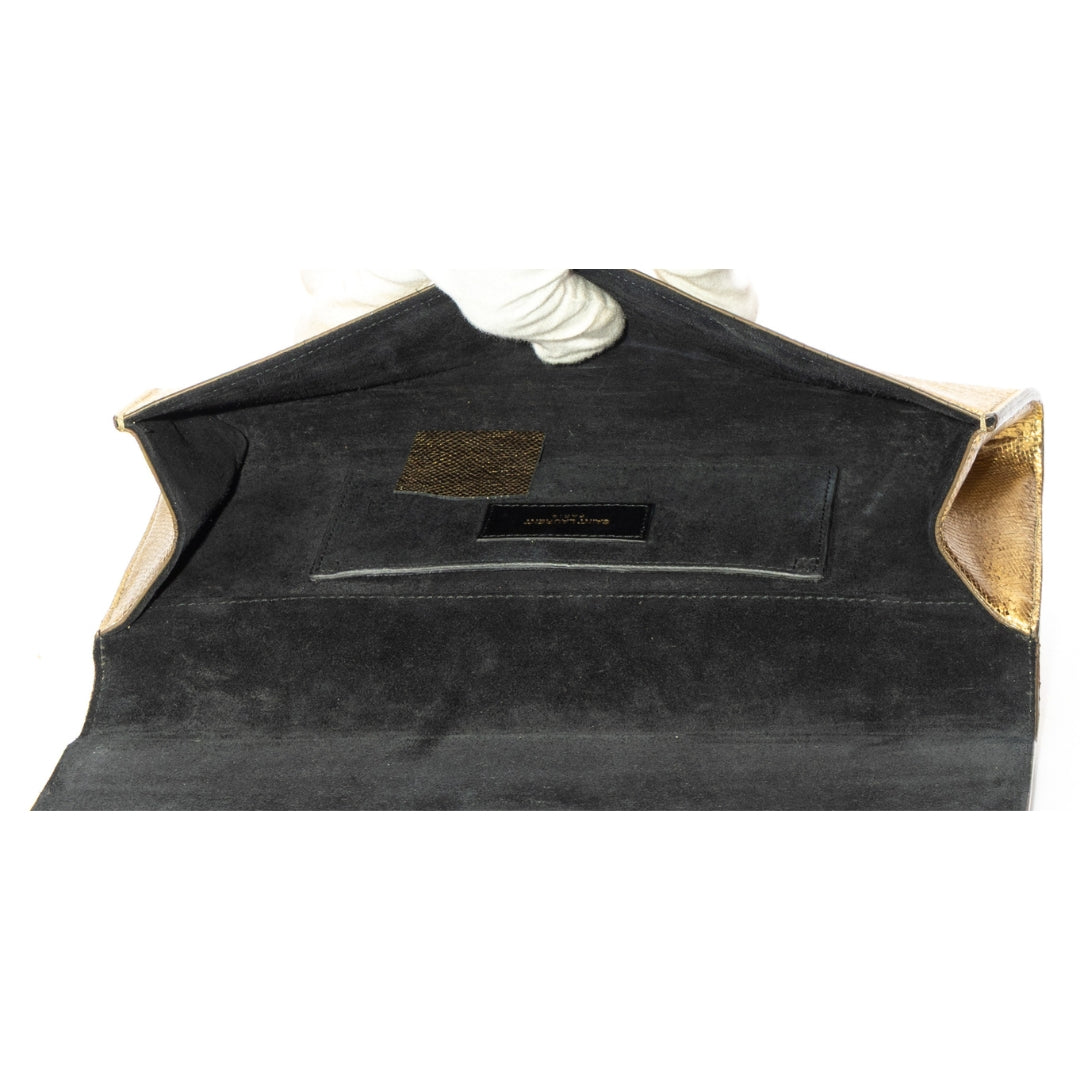 Saint Laurent Gold Belle De Jour Clutch