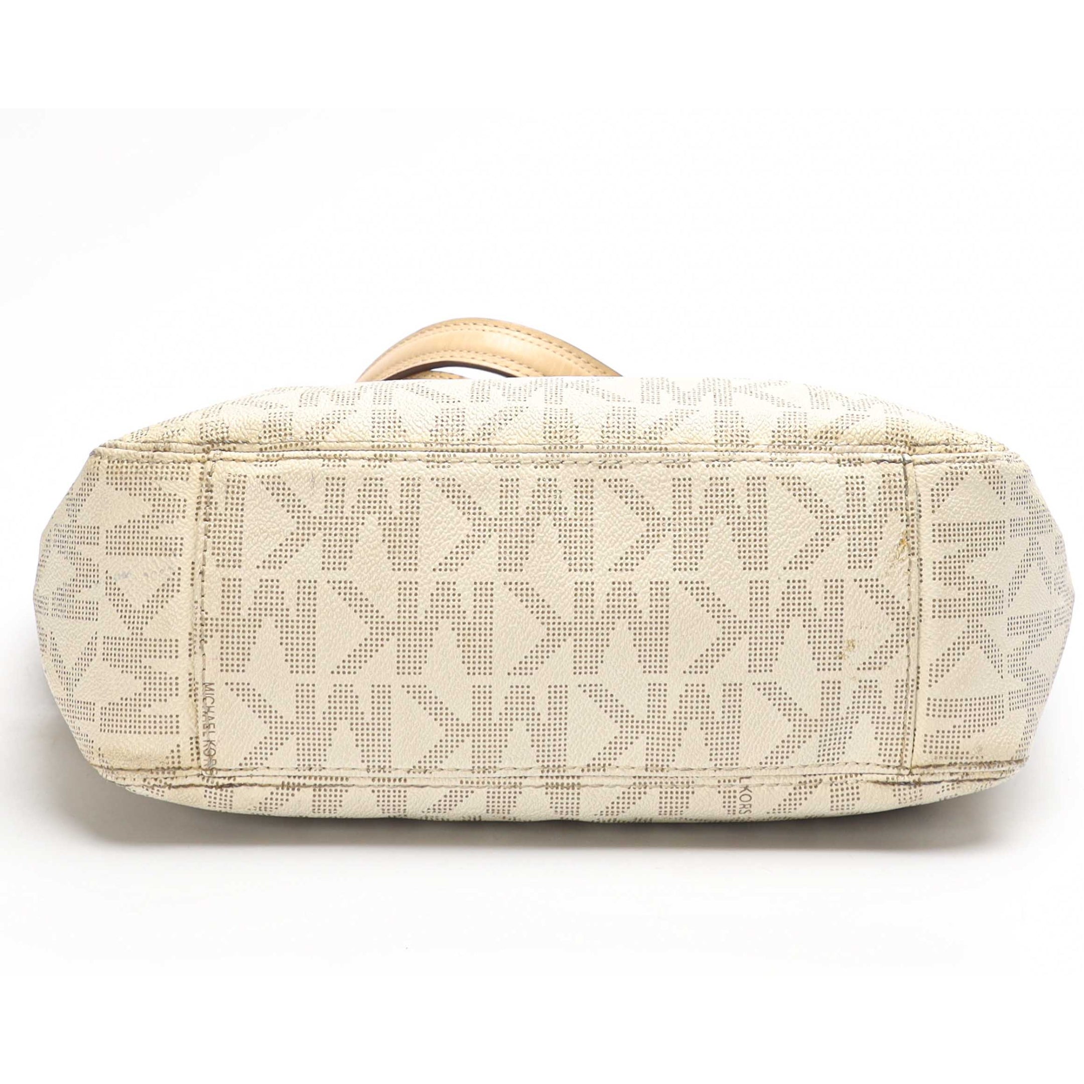 Michael Kors Vanilla Logo Lillie Chain Hobo Bag