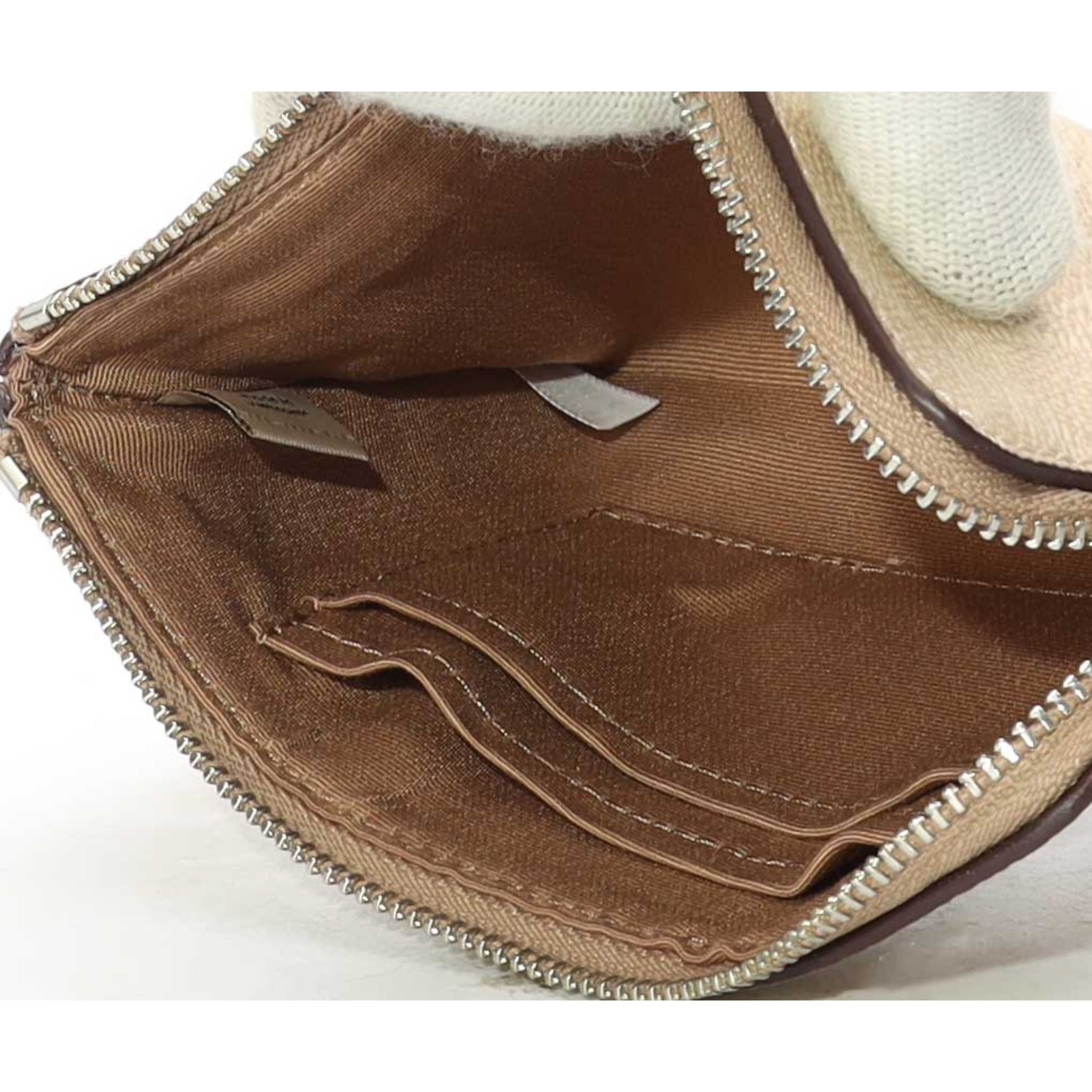 Coach Beige Signature Canvas Wallet