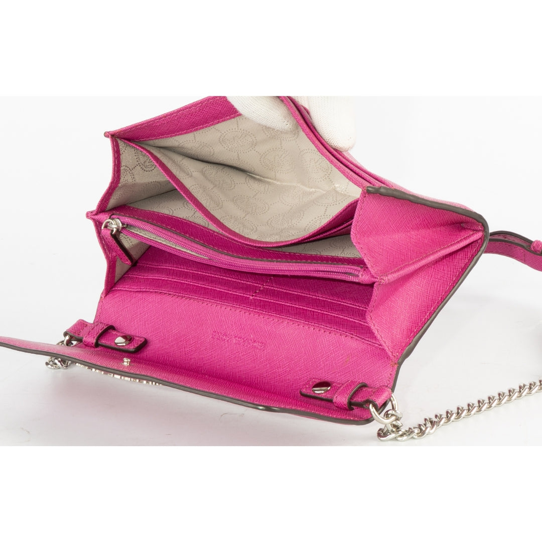 Michael Kors Jet Set Travel Saffiano Leather Chain Wallet