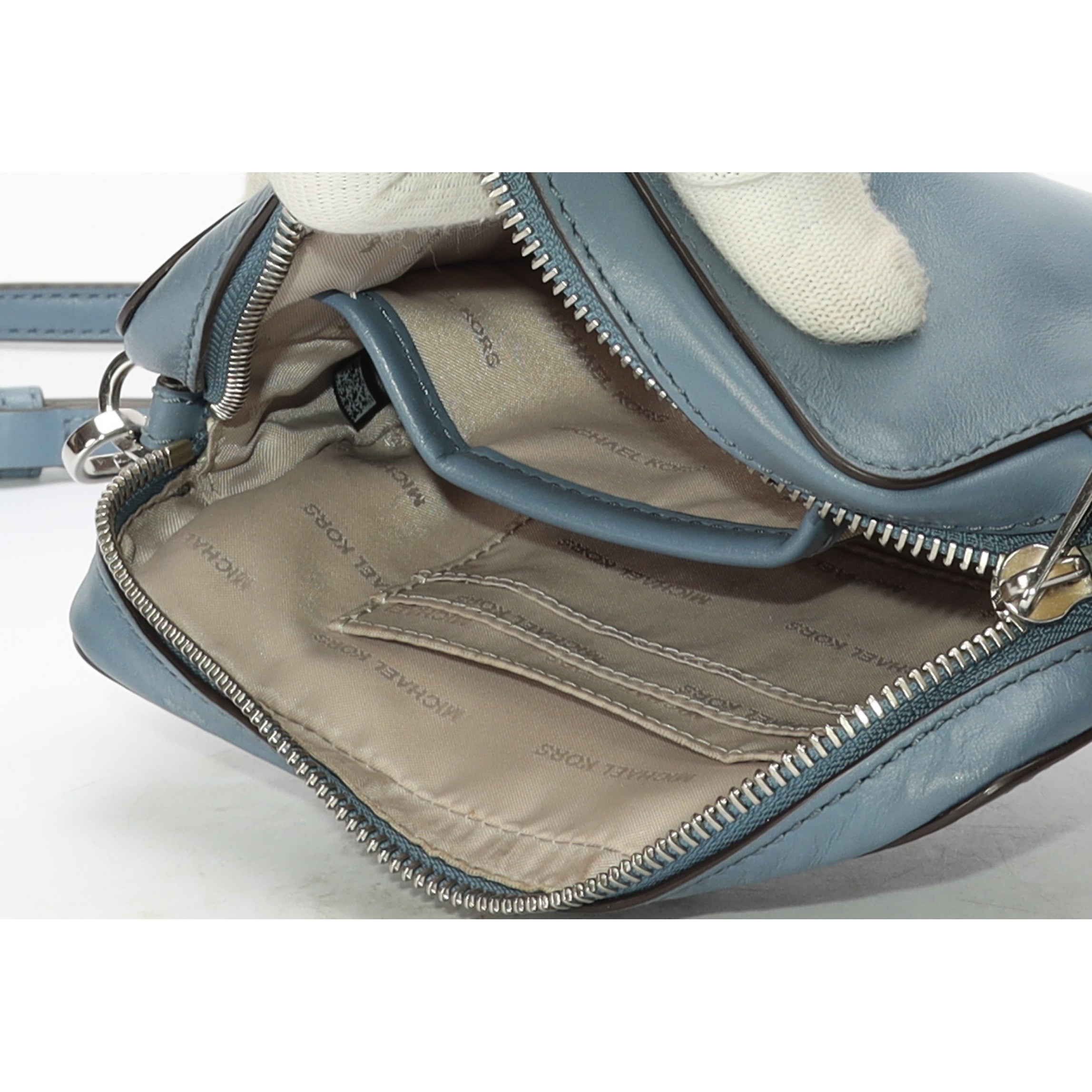 Michael Kors Blue Floral Embellished Crossbody Bag