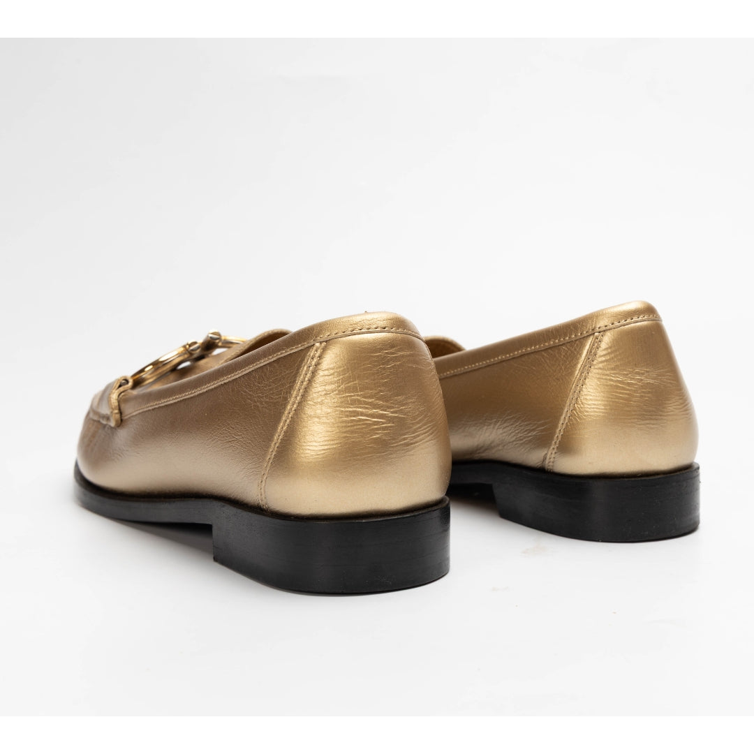 Salvatore Ferragamo Gold Gancio Loafers