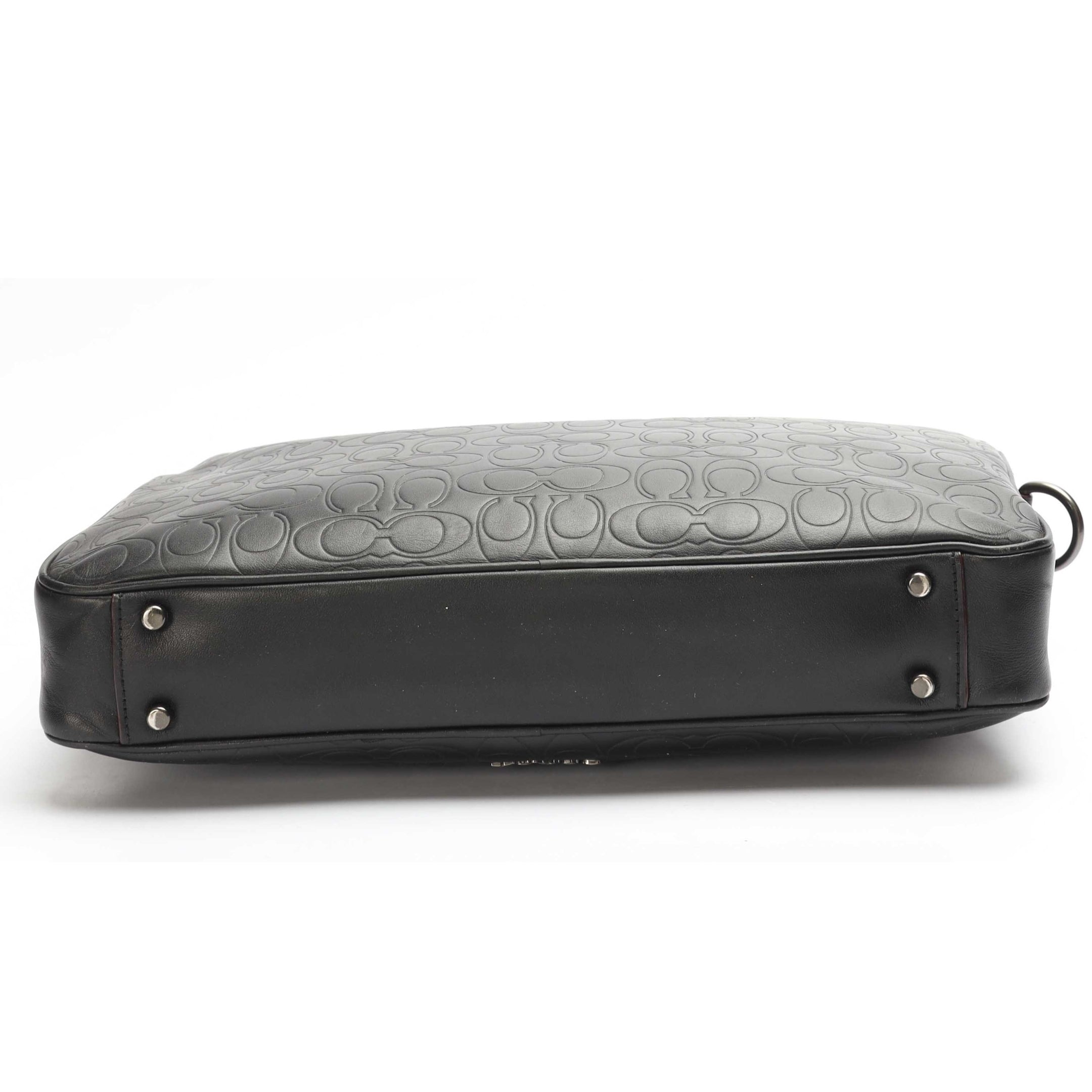 Coach Hudson 5 Signature Leather Laptop Bag