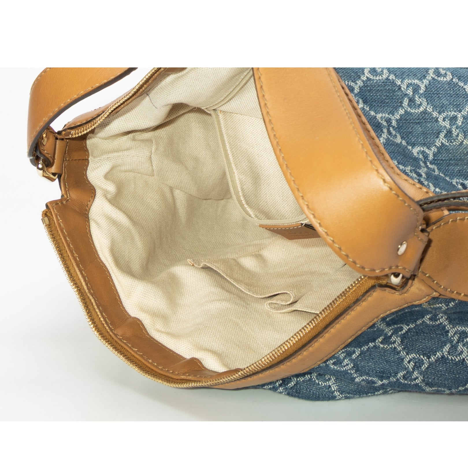 Gucci Blue GG Denim Medium Sukey Tote