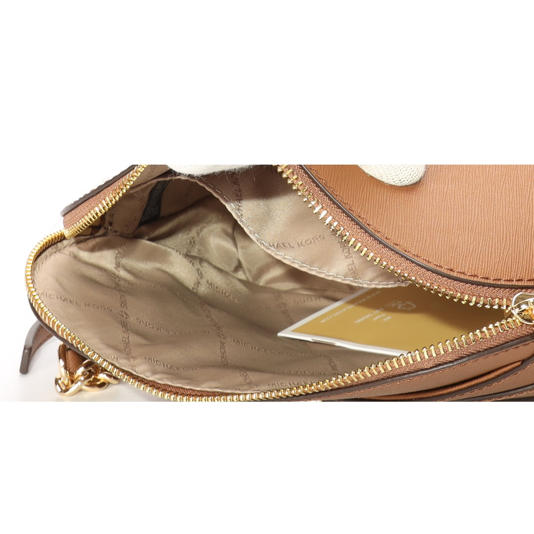 Michael Kors Jet Set Travel Brown Dome Crossbody Bag