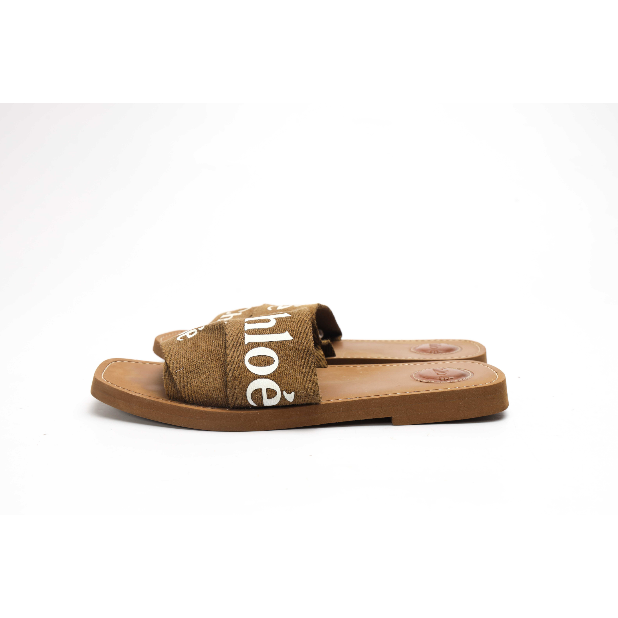 Chloe Woody Mule Flat Slide