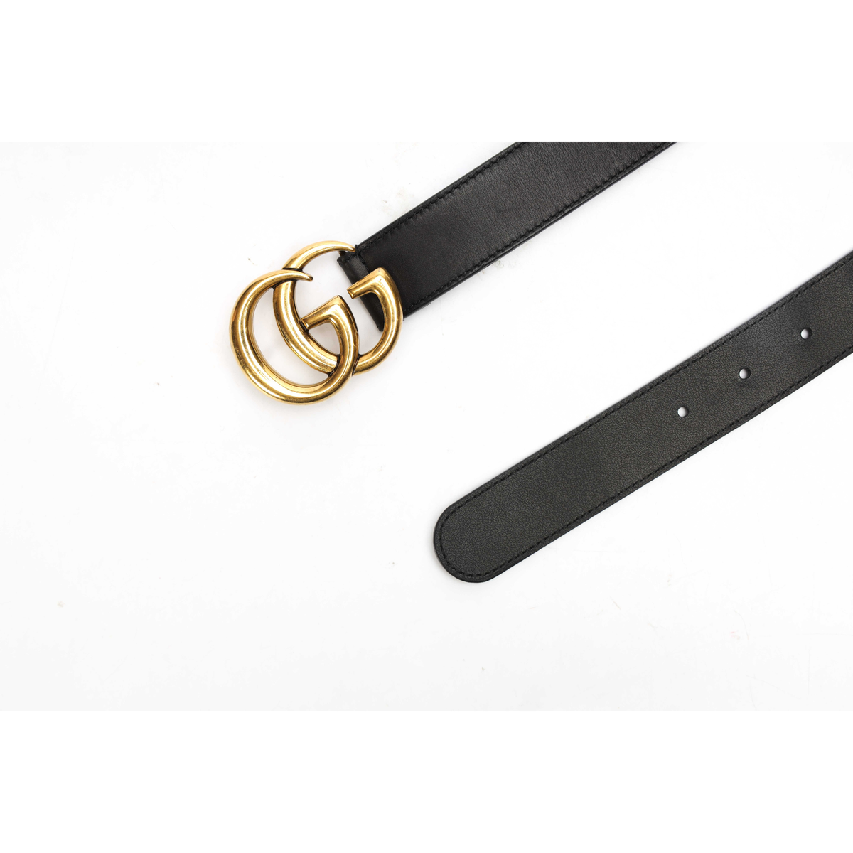 Gucci Black Marmont Logo Buckle Belt