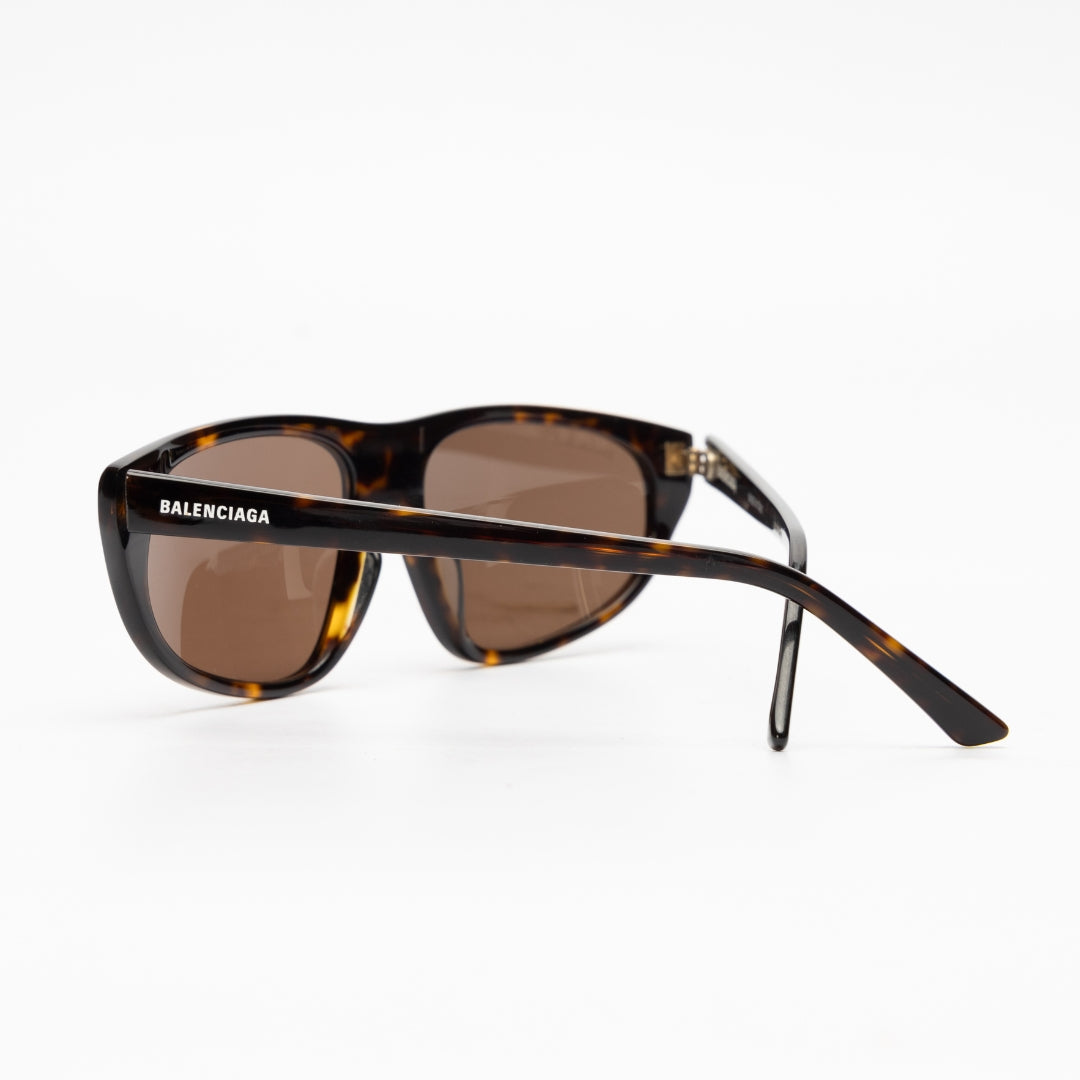 Balenciaga Classic Tortoise Frame Pilot Sunglasses