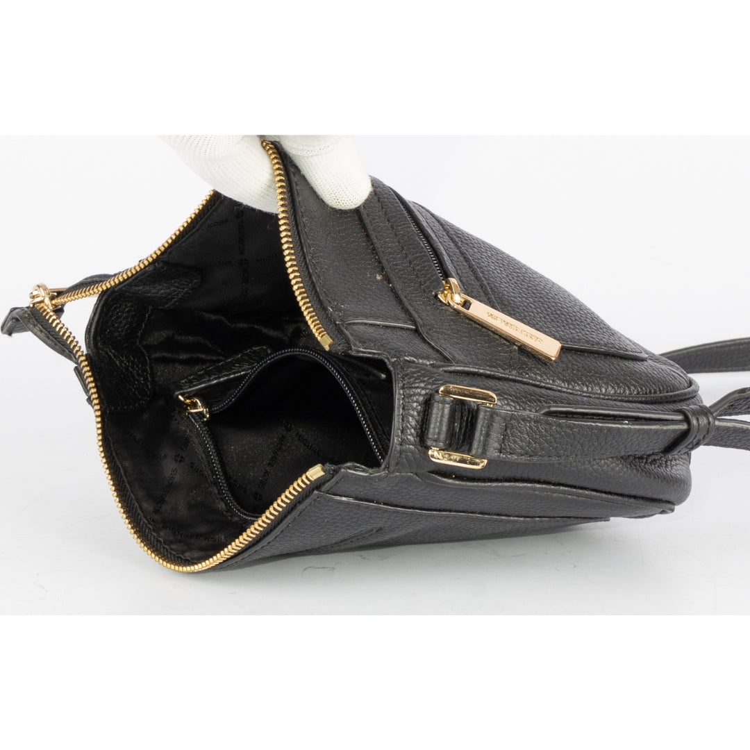 Michael Kors Black Leather Crossbody Bag