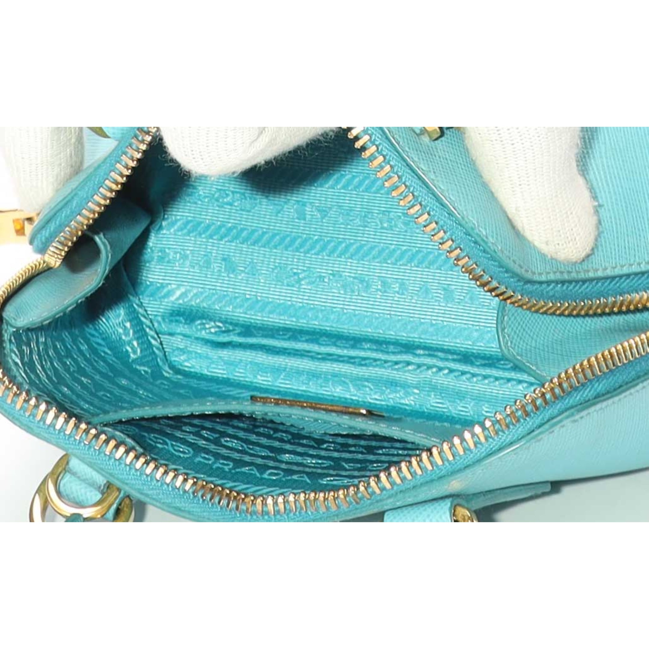 Prada Blue Mini Promenade Satchel Crossbody Bag