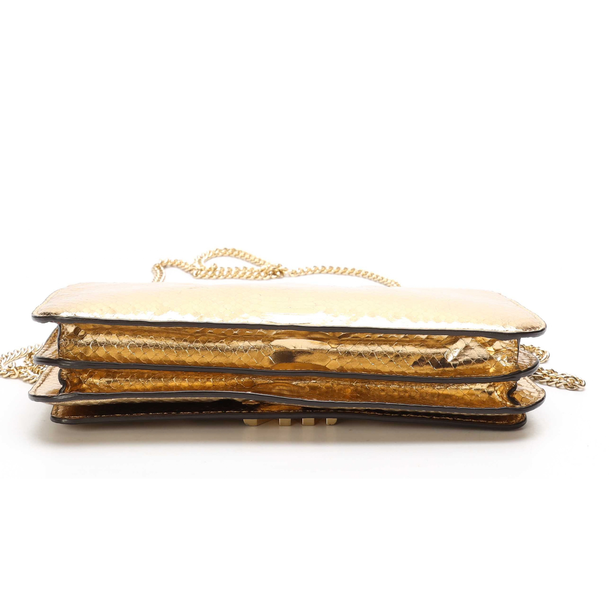 Michael Kors Mott Metallic Chain Clutch