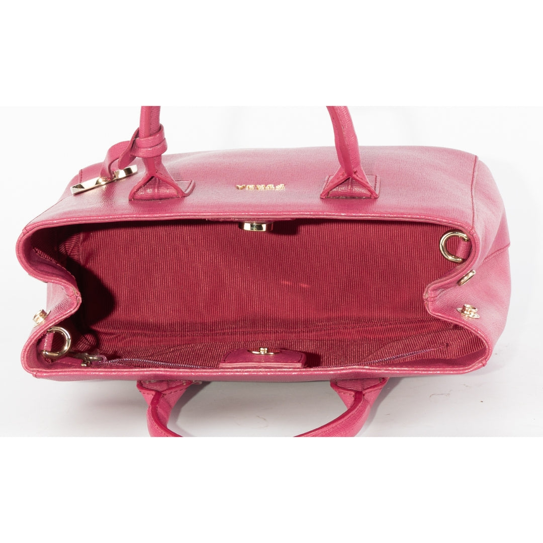 Furla Pink Leather Linda Satchel