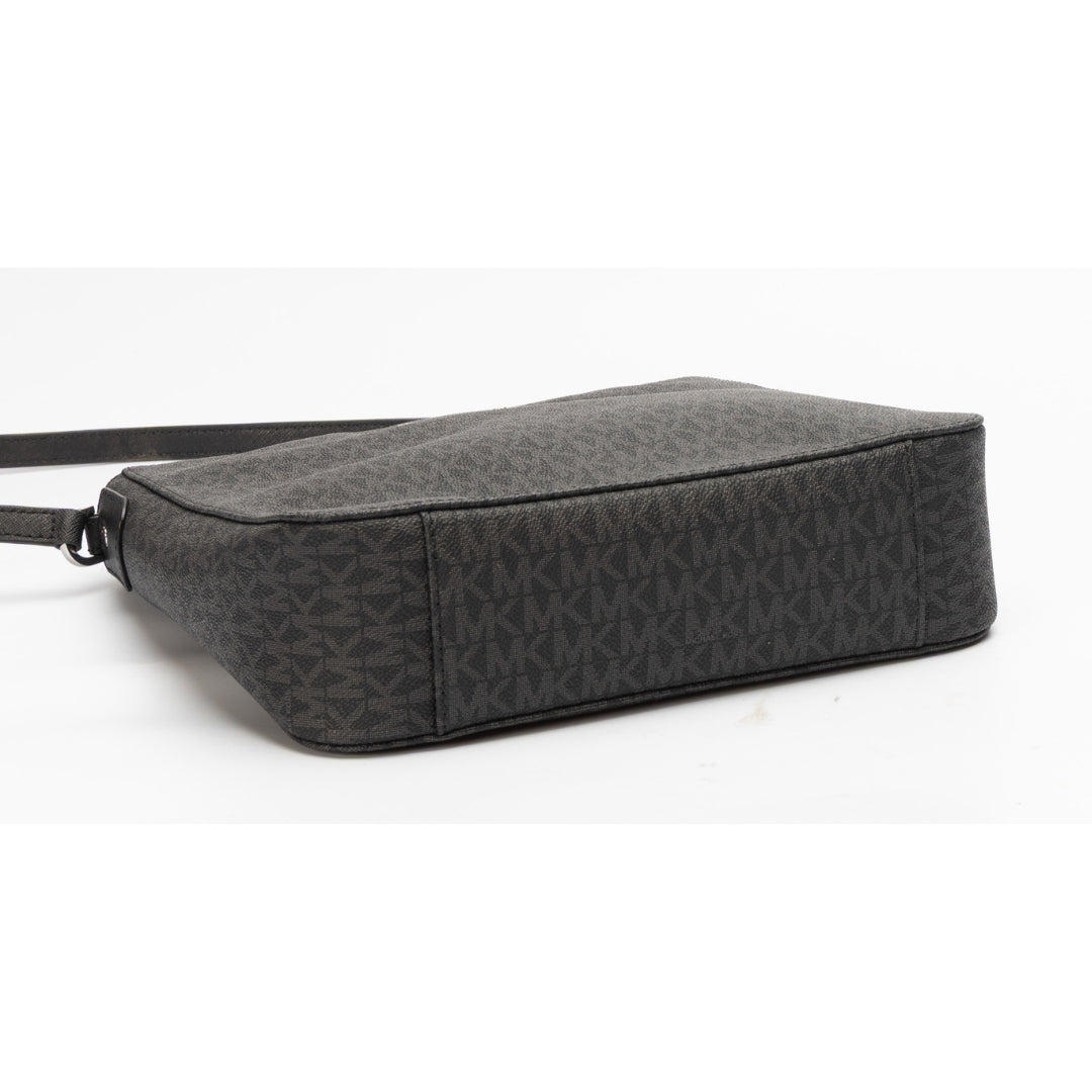 Michael Kors Black Jet Set Travel Logo Messenger Bag