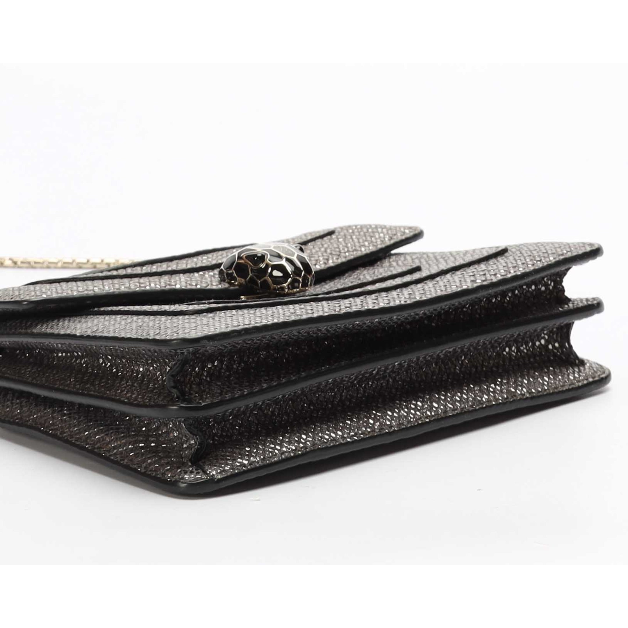 Bvlgari Serpenti Forever Grey Crossbody Mini Bag