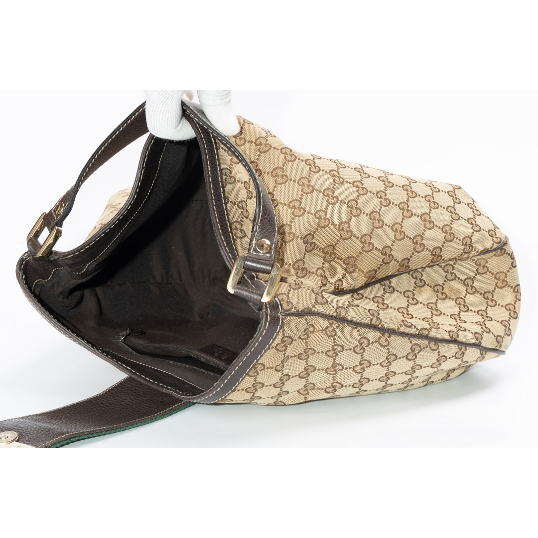 Gucci GG Guccissima Web Canvas Hobo Bag