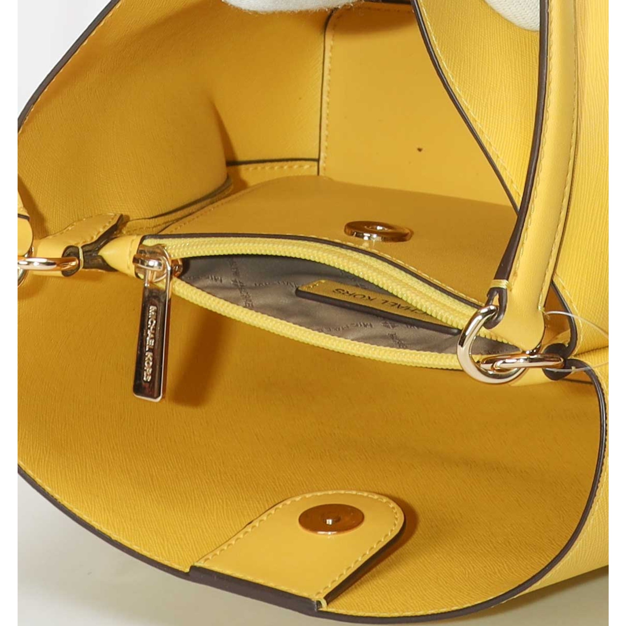 Michael Kors Pratt Medium Yellow Shoulder Bag