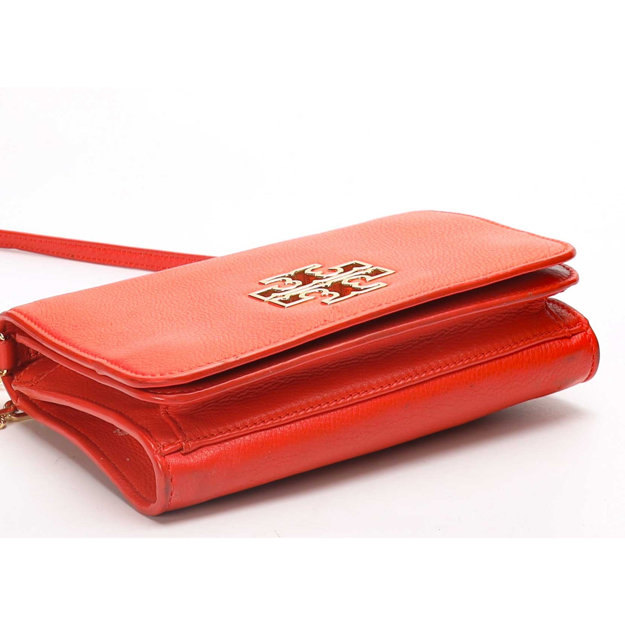 Tory Burch Britten Red Chain Crossbody Bag