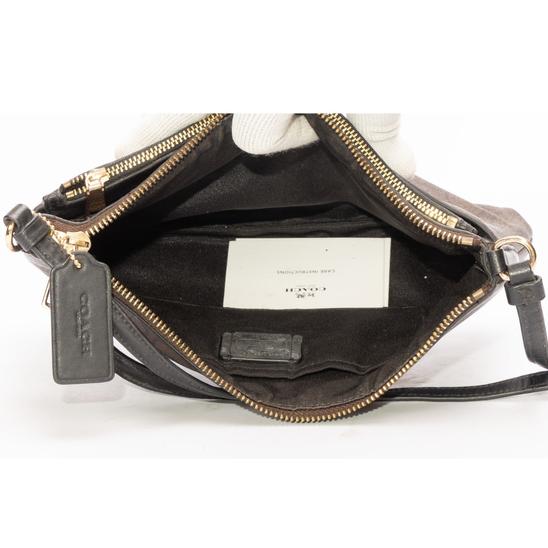 Coach Brown Signature Monogram Sling Bag