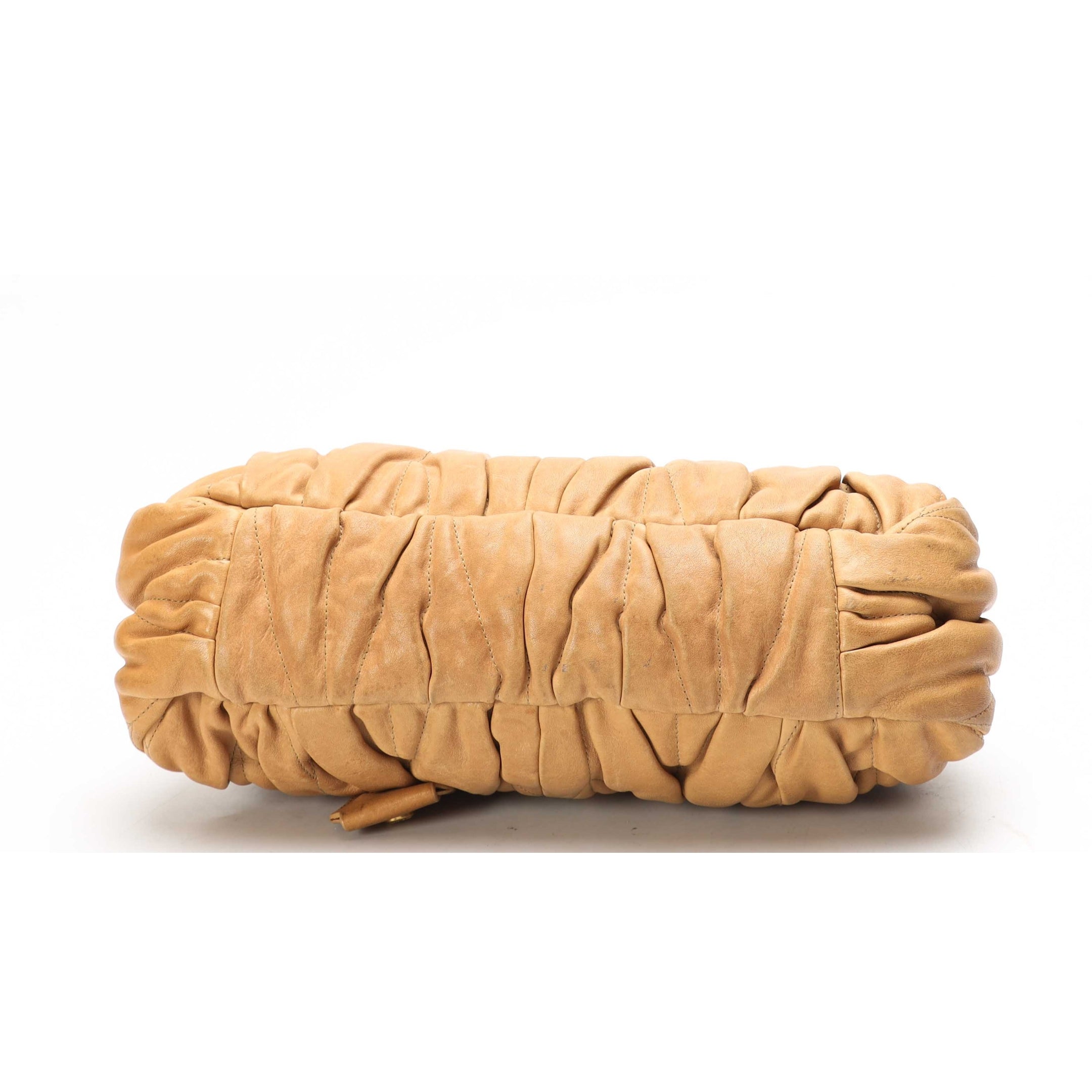 Miu Miu Beige Matelasse Coffer Satchel