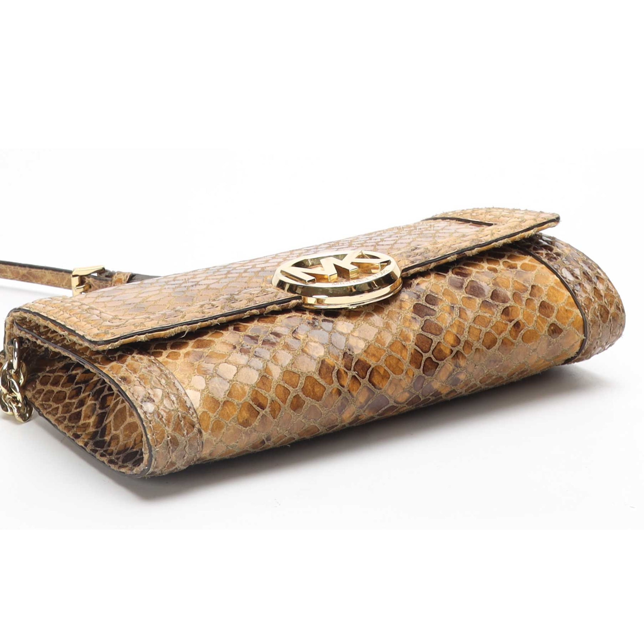 Michael Kors Fulton Python Embossed Crossbody Bag