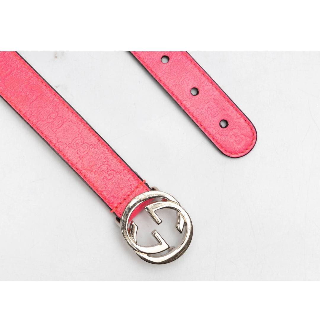 Gucci Pink GG Buckle Belt