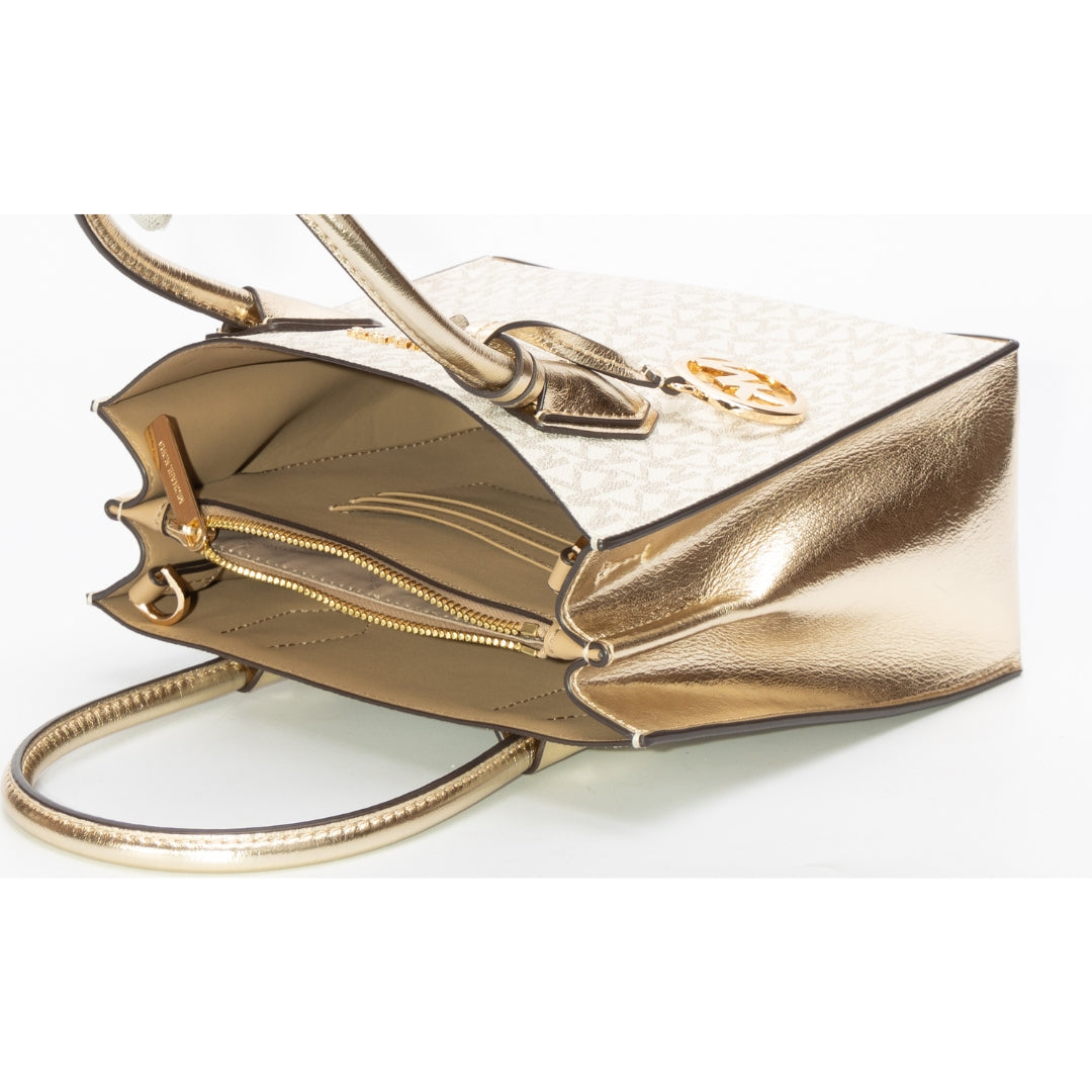 Michael Kors Mercer Gold Messenger Crossbody Bag