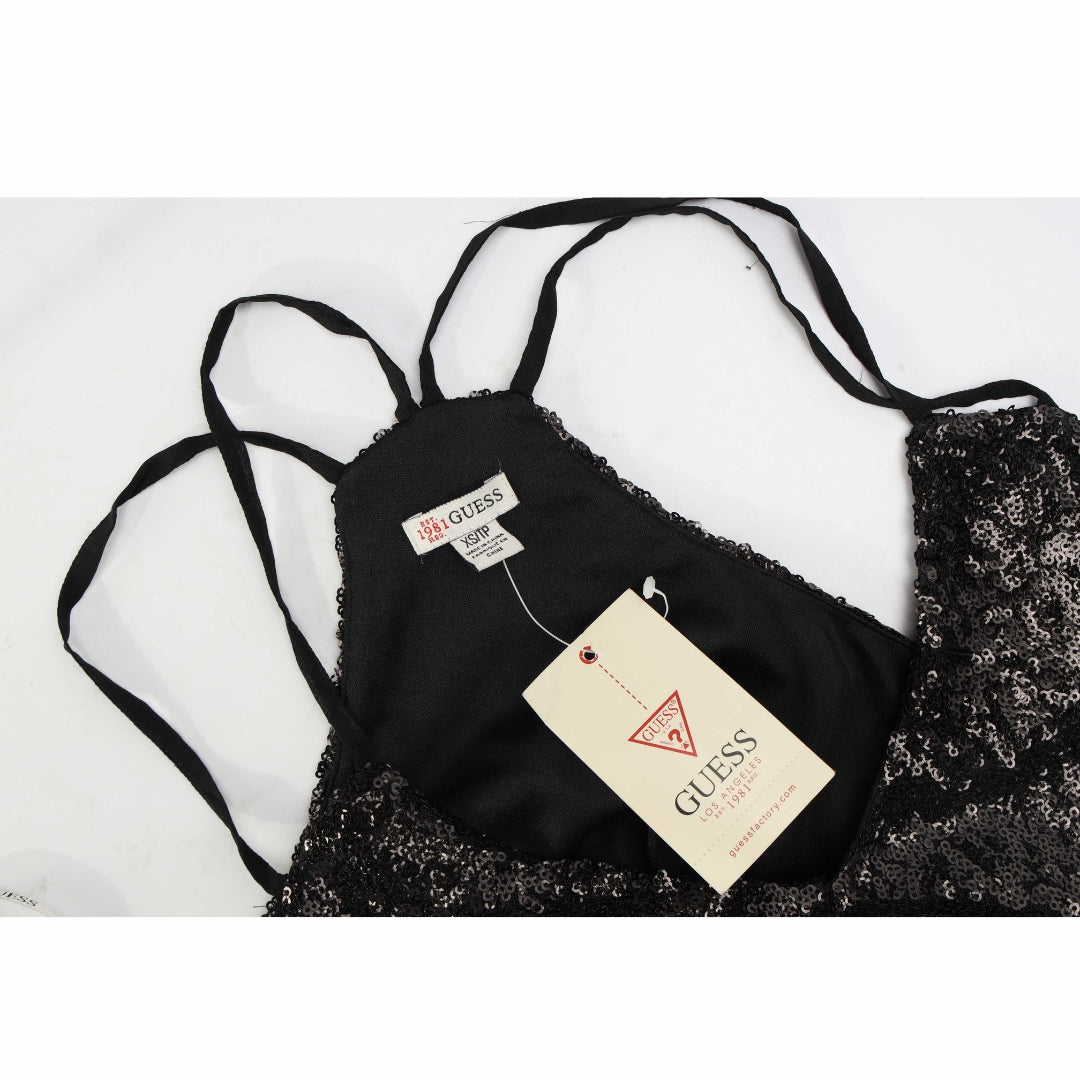 Guess Black Sequinned Top