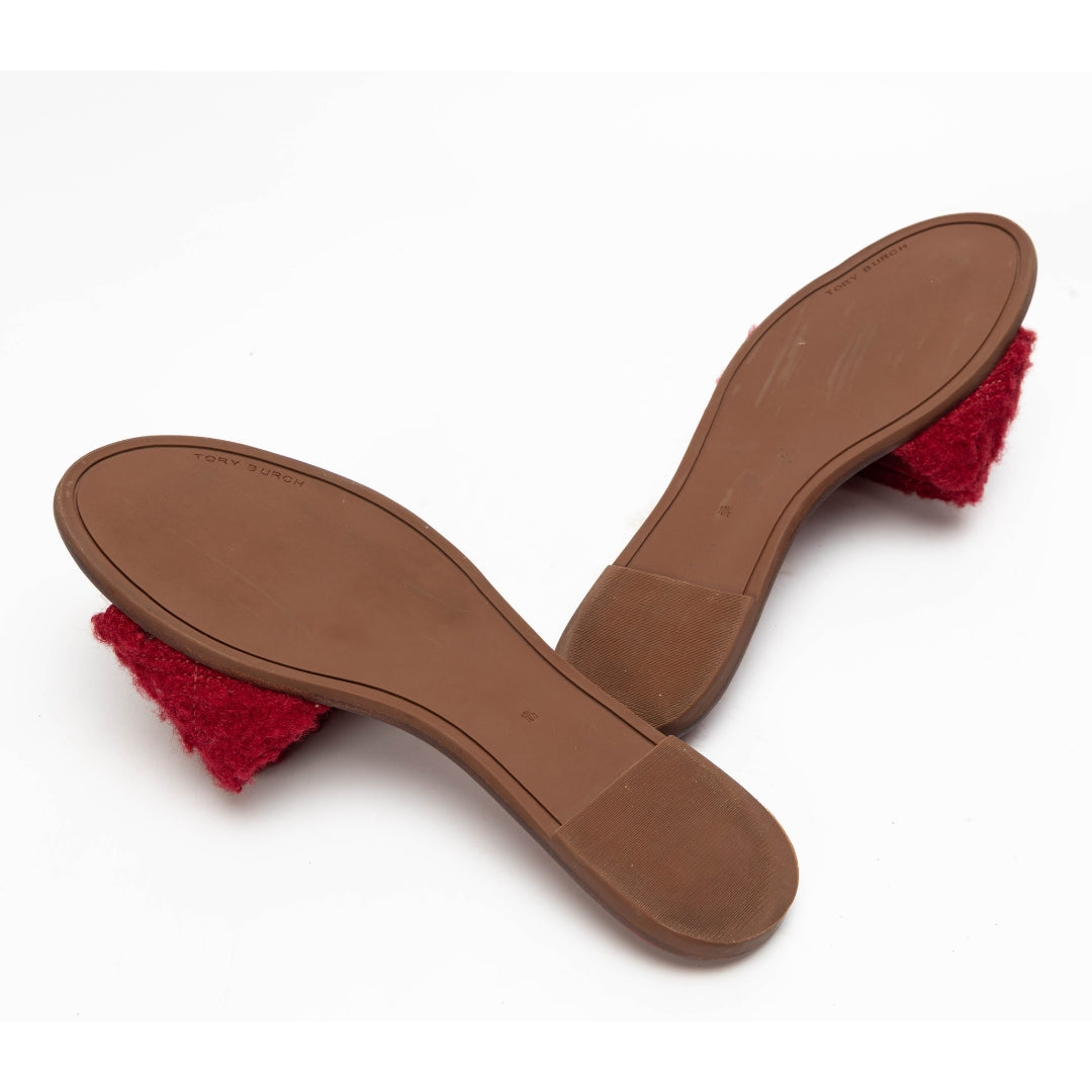 Tory Burch Metal Logo Eleanor Slides