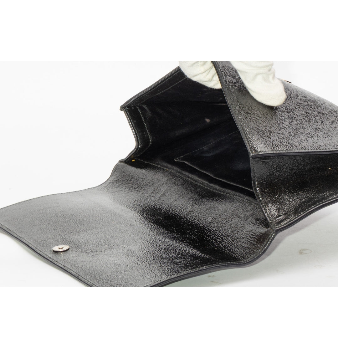 Yves Saint Laurent Black Belle De Jour Flap Clutch