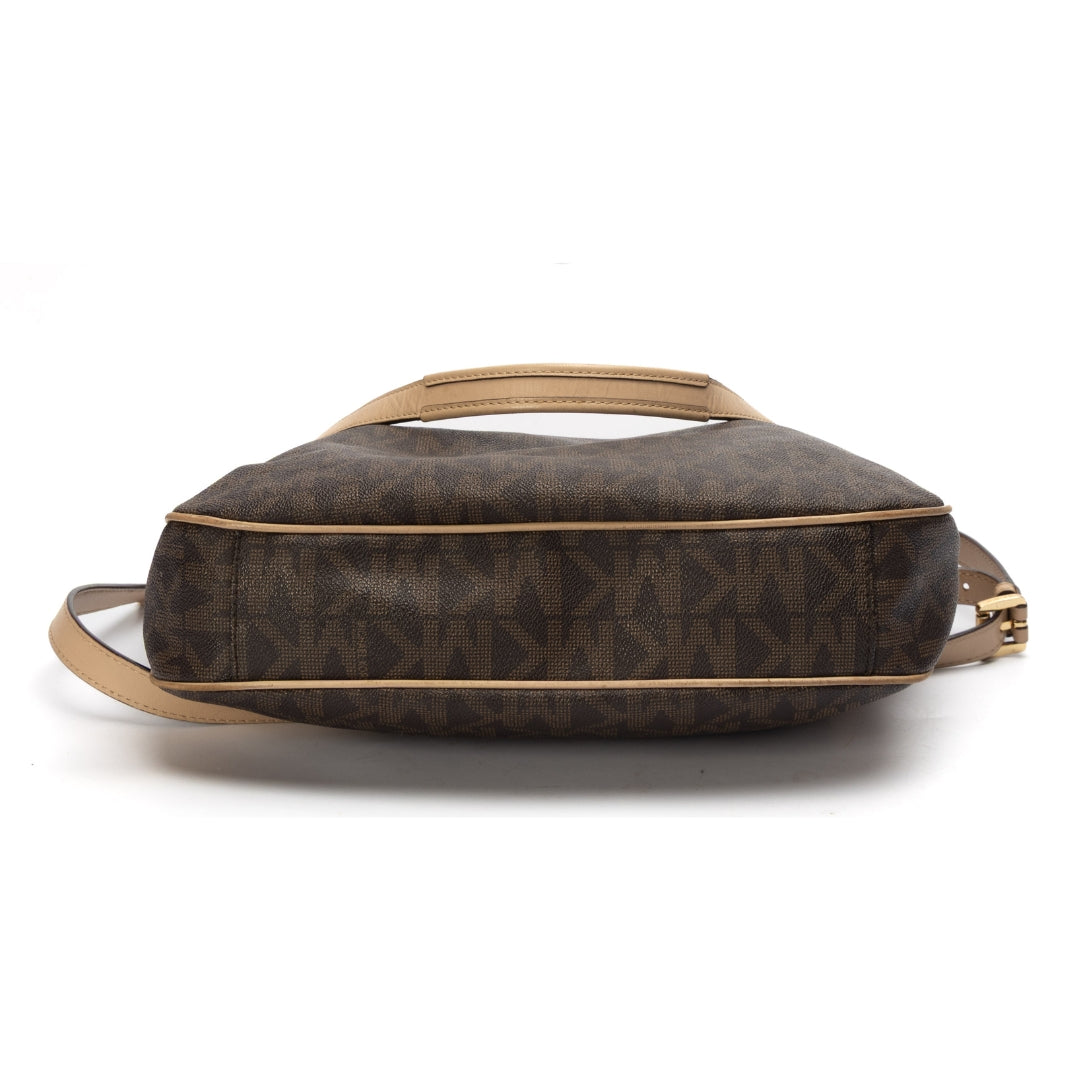 Michael Kors Jet Set Signature Trim Hobo Bag