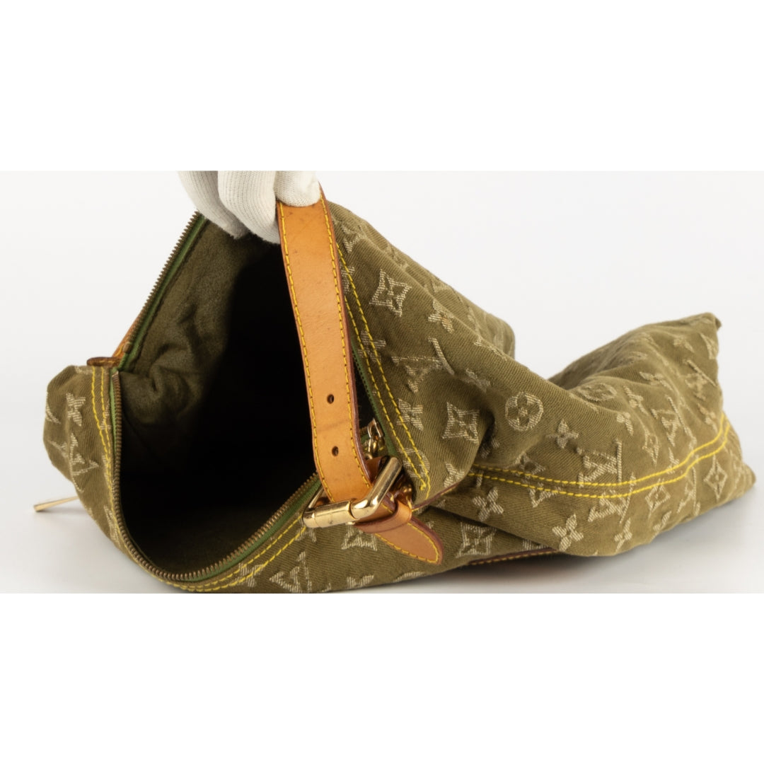 Louis Vuitton Green Denim Monogram Baggy GM Bag