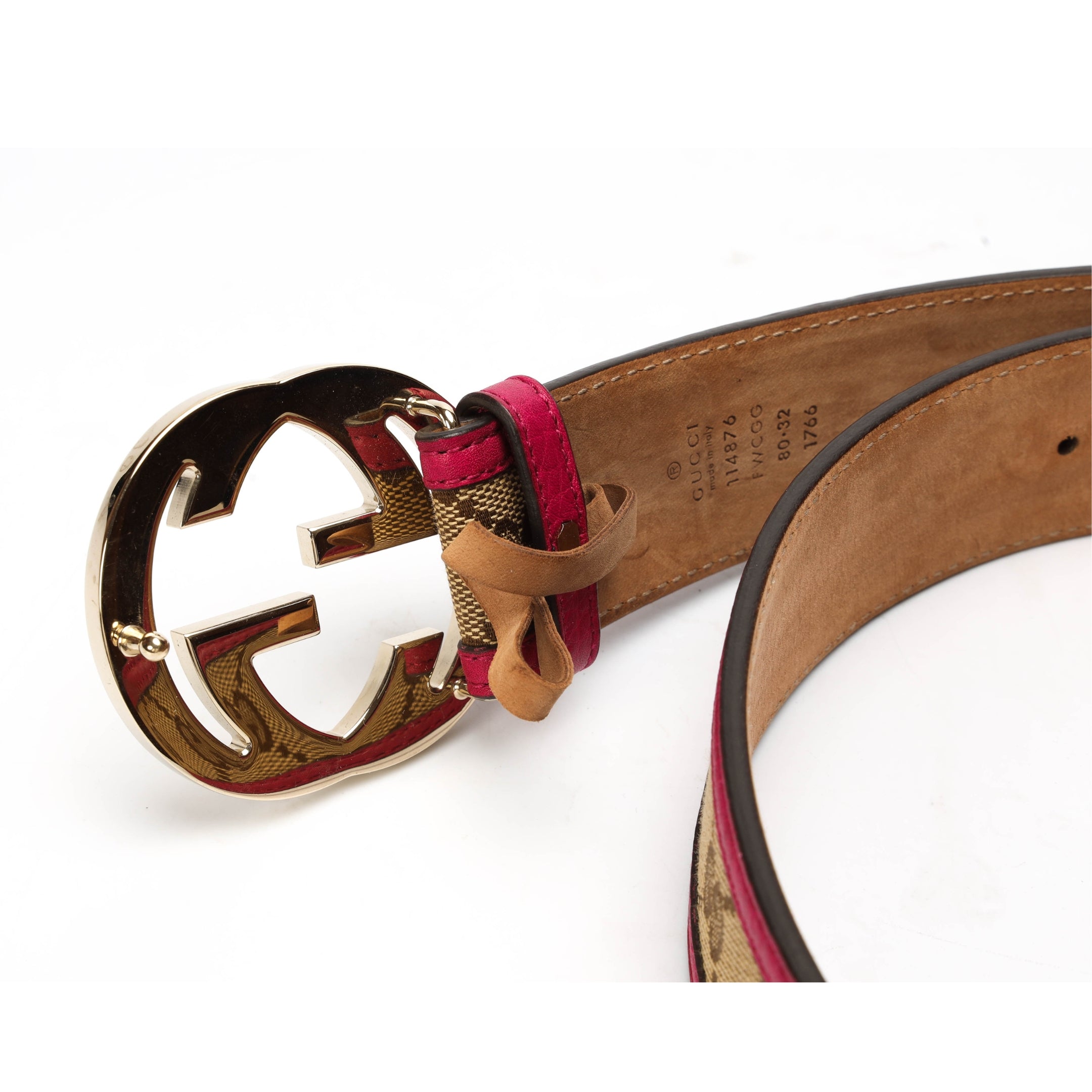 Gucci GG Buckle Leather Belt