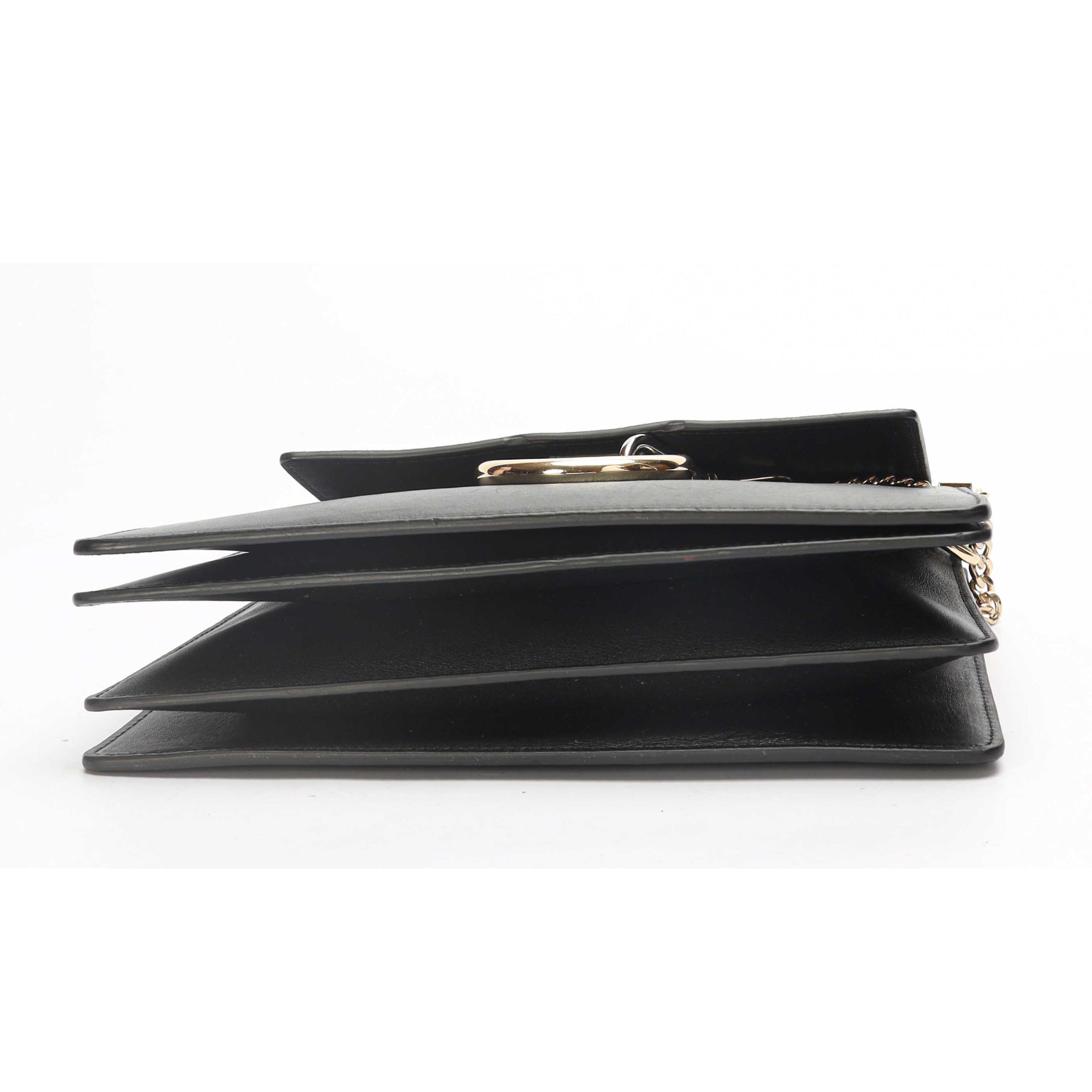 Chloe Faye Black Satchel Crossbody Bag
