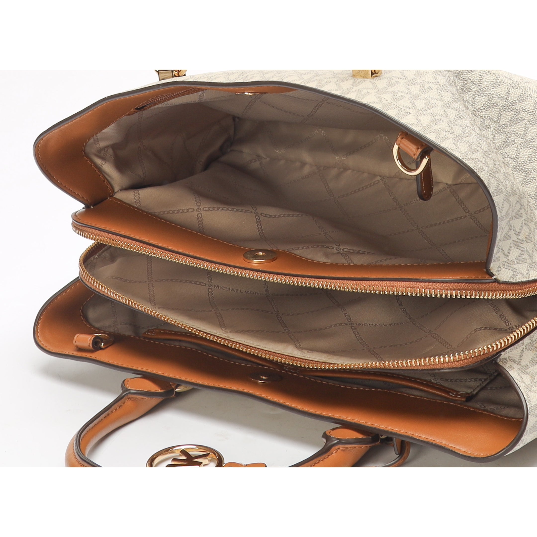 Michael Kors Vanilla Edith Large Logo Satchel